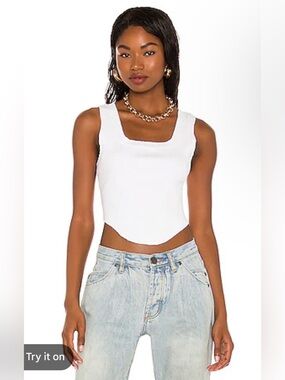 Cotton Citizen BLACK Ribbed Square-Neck Tank Top - Women